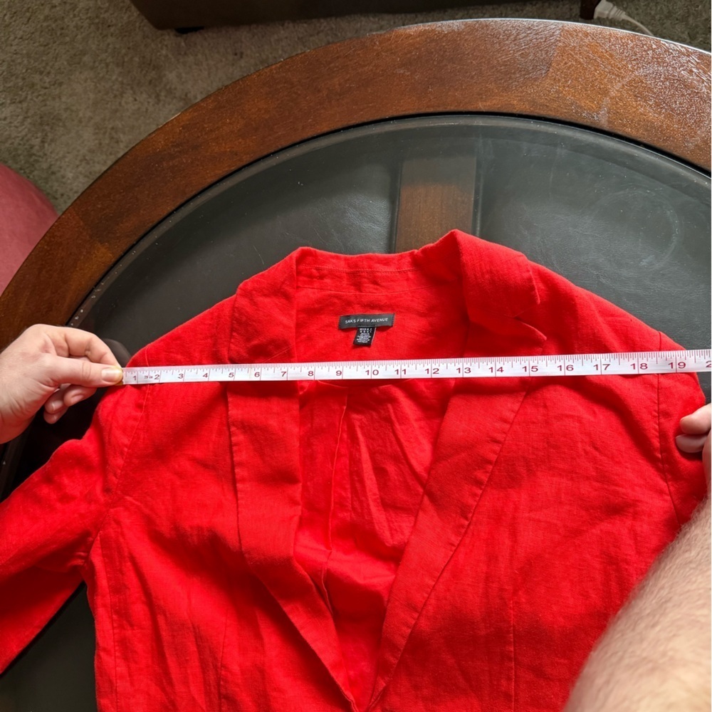 Saks Fifth Avenue Red Jacket Brand NWOT - Picture 11 of 14
